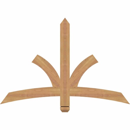 Ekena Millwork Davenport Timber Gable Bracket, Western Red Cedar, 48"W x 32"H x 1 1/2"D x 3 1/2"F, 16/12 Pitch GBW048X32X0204DAV00SWR